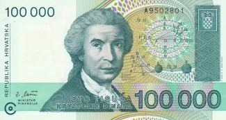 Croatia 100.000 Dinara, 1993 image
