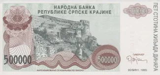 Croatia 500.000 Dinara, 1993 image