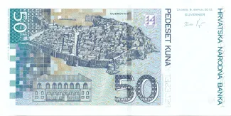 Croatia 50 Kuna, 2002-2012 reverse