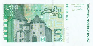Croatia 5 Kuna, 2001 reverse