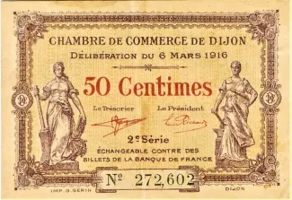 French notgeld 50 Centimes, 1916 image