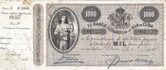 Cuba 1.000 Pesos, 1896