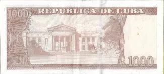 Cuba 1.000 Pesos, 2010-2024 reverse