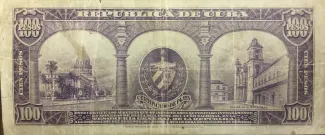 Cuba 100 Pesos, 1936-1948 reverse