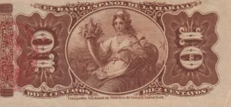 Cuba 10 Centavos, 1872-1883 reverse