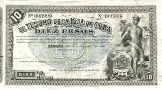 Cuba 10 Pesos, 1891