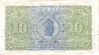 Cuba 10 Pesos, 1891 reverse