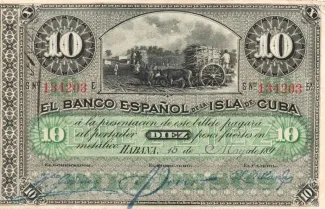 Cuba 10 Pesos, 1896