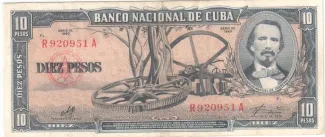 Cuba 10 Pesos, 1960 image