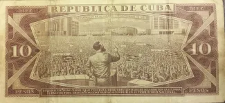 Cuba 10 Pesos, 1961-1965 reverse
