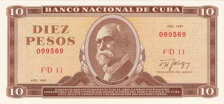 Cuba 10 Pesos, 1989 image