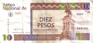 Cuba 10 Pesos, 1994 image