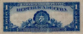Cuba 1 Peso, 1934-1949 reverse