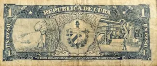 Cuba 1 Peso, 1956-1958 reverse