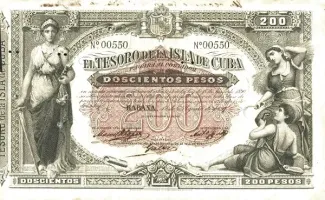 Cuba 200 Pesos, 1891