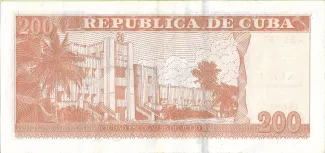 Cuba 200 Pesos, 2010-2024 reverse