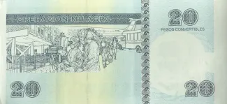 Cuba 20 Pesos, 2006-2008 reverse