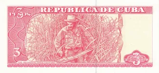 Cuba 3 Pesos, 2004-2006 reverse
