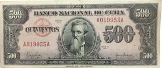 Cuba 500 Pesos, 1950 image