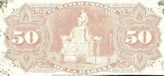 Cuba 50 Centavos, 1889 reverse