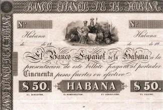 Cuba 50 Pesos, 1857
