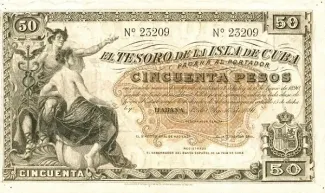 Cuba 50 Pesos, 1891