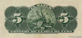 Cuba 5 Centavos, 1896 reverse