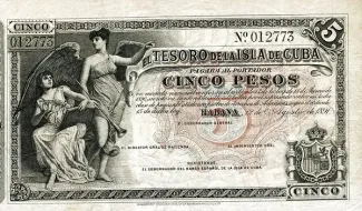 Cuba 5 Pesos, 1891