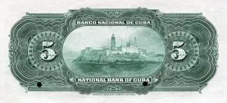 Cuba 5 Pesos, 1905 reverse