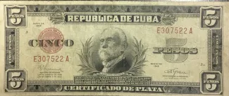 Cuba 5 Pesos, 1949 image