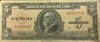Cuba 5 Pesos, 1950 image
