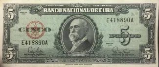 Cuba 5 Pesos, 1960 image