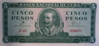 Cuba 5 Pesos, 1965 image