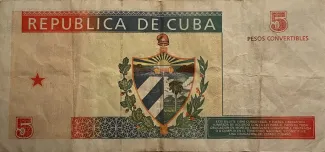 Cuba 5 Pesos, 1994 reverse