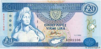 Cyprus 20 Pounds, 1993 image