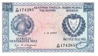 Cyprus 250 Mils, 1982 image