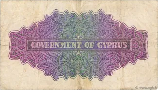 Cyprus 2 Shillings, 1939-1947 reverse