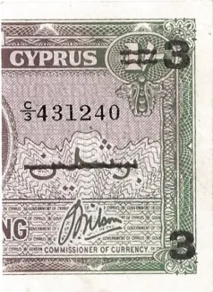 Cyprus 3 Piastres, 1943 image