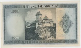 Czechoslovakia 1.000 Korun, 1945 reverse