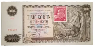 Czechoslovakia 1.000 Korun, 1945 image
