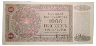 Czechoslovakia 1.000 Korun, 1945 reverse