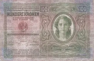 Czechoslovakia 100 Korun, 1919 reverse