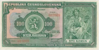 Czechoslovakia 100 Korun, 1920 image