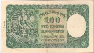 Czechoslovakia 100 Korun, 1945 reverse