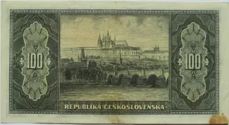 Czechoslovakia 100 Korun, 1945 reverse