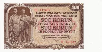 Czechoslovakia 100 Korun, 1953 image