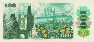 Czechoslovakia 100 Korun, 1989 reverse