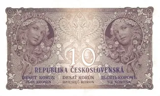 Czechoslovakia 10 Korun 1919, 1919 reverse