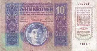 Czechoslovakia 10 Korun, 1919 reverse
