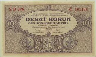 Czechoslovakia 10 Korun, 1927 image